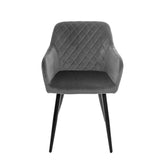 Chaise de salle à manger Newlonden - Velours gris